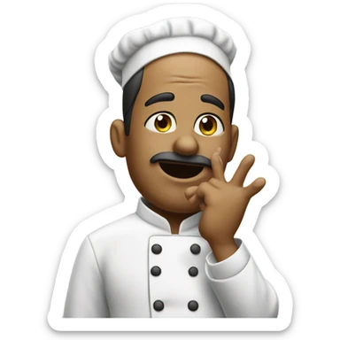Chef kissing fingers sticker