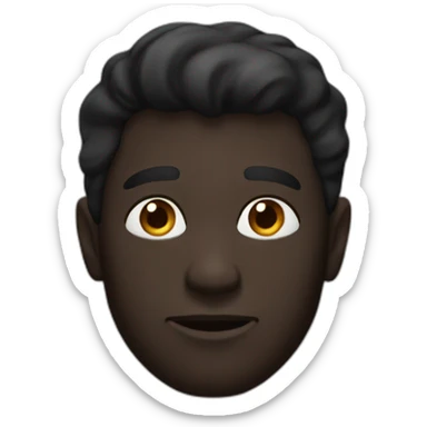 homme noir choqué sticker