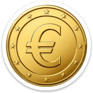 Euro coin sticker