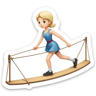 person walking on tightrope
 sticker
