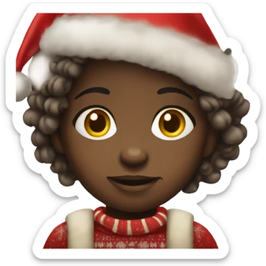 african child with christmas sticker
