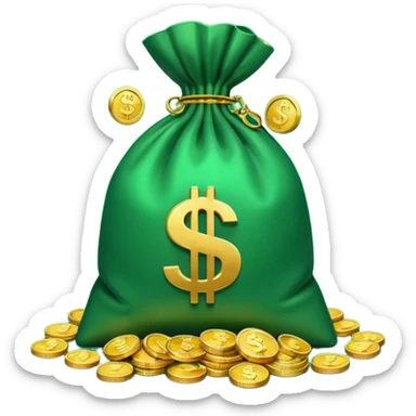 Money Bag / Coins / Dollar	Balance, Total Assets minimalstic

Modern EMojis sticker