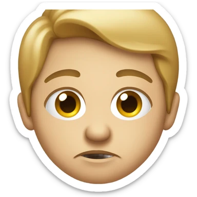 Side eye with disgusted face sticker