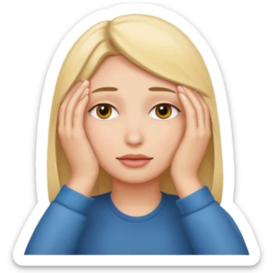 Hiding hands over eyes sticker