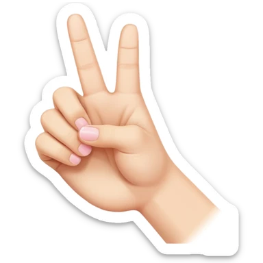 Mano con el dedo meñique arriba  sticker