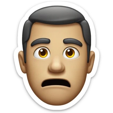 A pissed off face emoji sticker