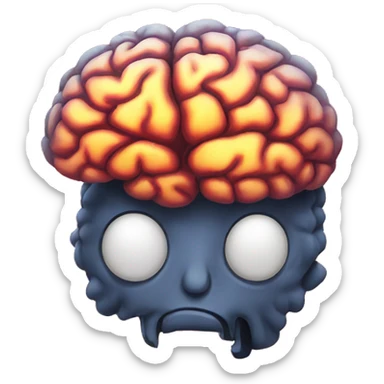 brain on fire sticker