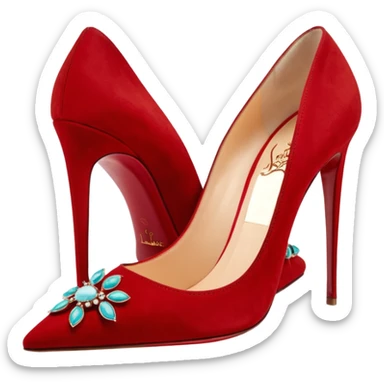 Hyperrealism, Red color, Christian Louboutin
Mix Kate 100 embellished suede pumps sticker