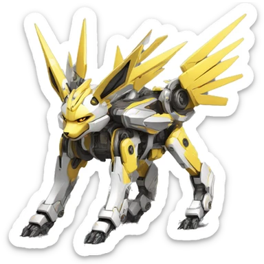 Futuristic mechanical Jolteon-mecha full body sticker