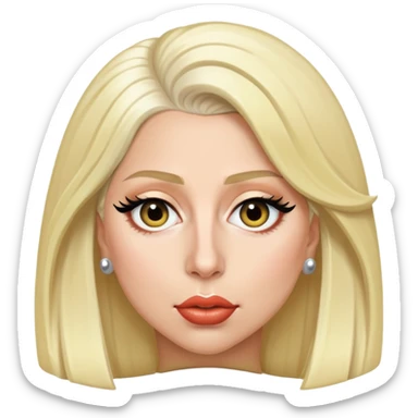Lady Gaga in blond hair  sticker