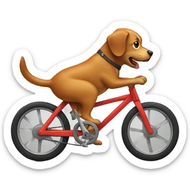 dog on a bike sticker
