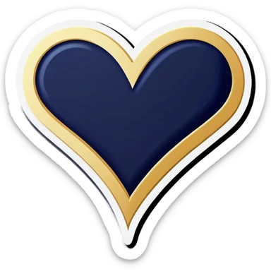 navy blue heary sticker