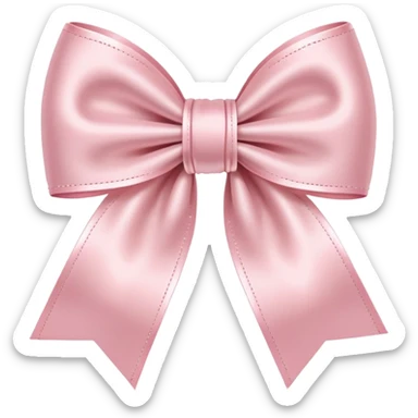 Coquette light pink bow sticker