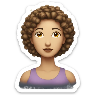 Woman with stars and equations inside her head sticker