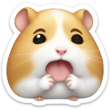 The hamster is crying sticker