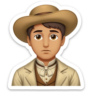 Cinematic Realistic Marko Marulić Portrait Emoji, depicted as a celebrated Croatian writer with a reflective expression and period clothing, rendered with rich textures and warm literary lighting that captures his historical influence. sticker