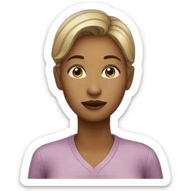 nauseous woman sticker