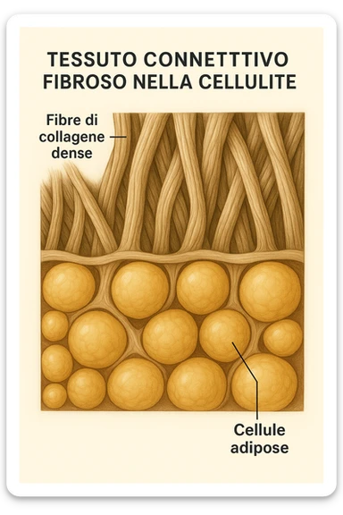 tessuto connettivo fibroso di cellulite in italiano sticker