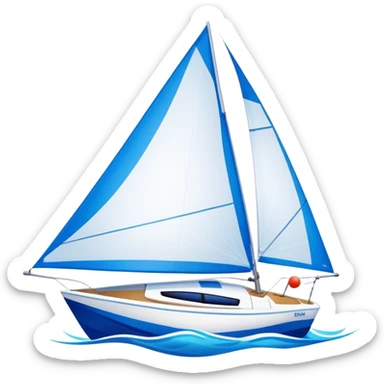 Sailboat - Sunfish (Model Year: 2021) (Iconic colour: Bright sail with blue and white) sticker