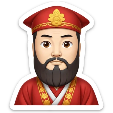 Cinematic Realistic Confucius Portrait Emoji, depicted as a wise ancient philosopher in traditional robes with a serene, contemplative expression, rendered with soft timeless textures and harmonious natural lighting that captures his enduring wisdom. sticker