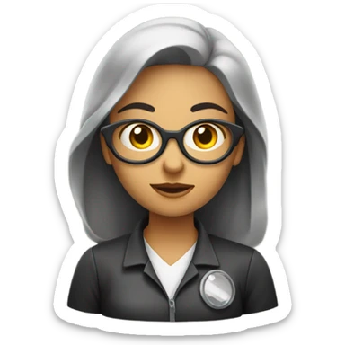 DETIVE MULHER INVESTIGANDO COM LUPA sticker