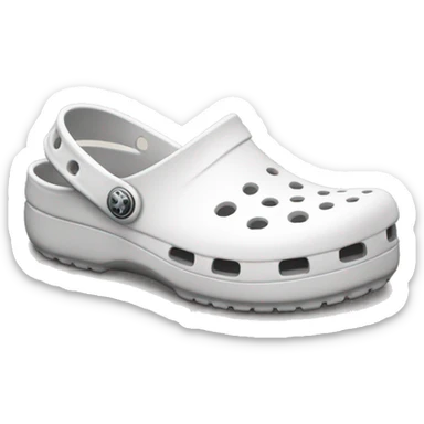 white shoes crocs sticker