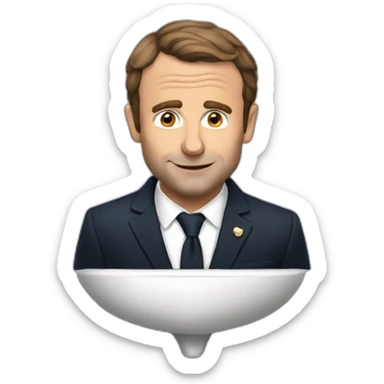 Macron au toilette sticker