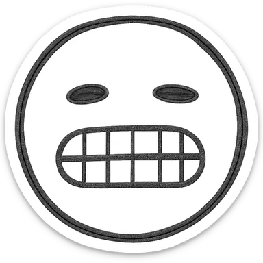 grimace hand drawn black outline style sticker