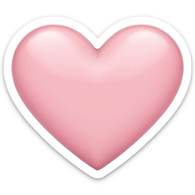 light pink heart sticker