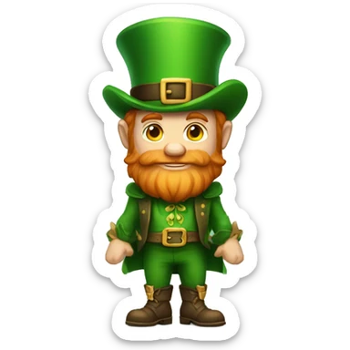 leprechaun shoulder shrug don't know sticker