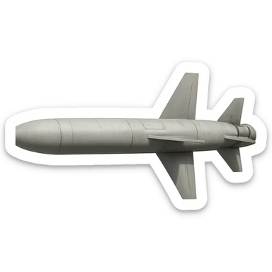 detailed side view of a cruise missile sticker