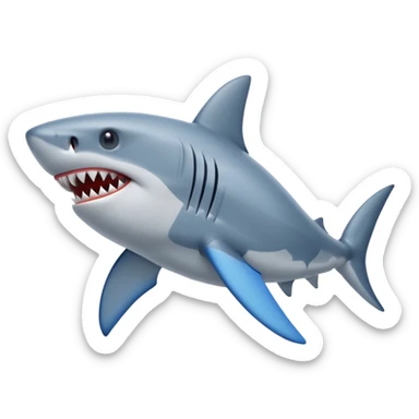 Shark with blue Nike shoes sticker