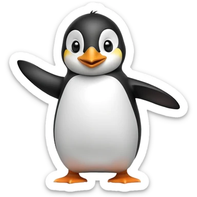 Happy dance penguin sticker