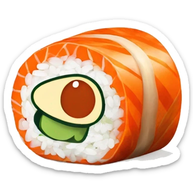 california crunch sushi roll sticker