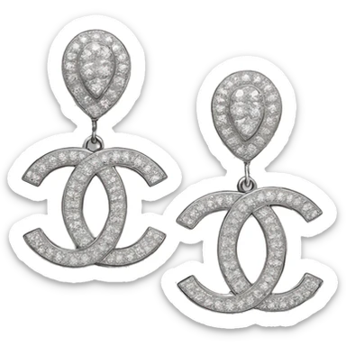 Chanel earrings diamond  sticker