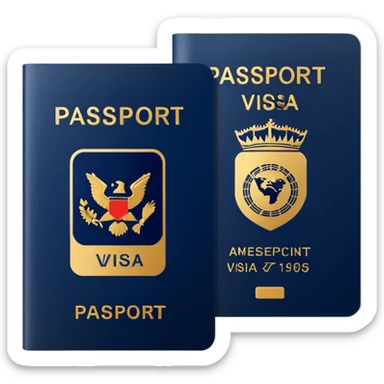 passport and visa sticker