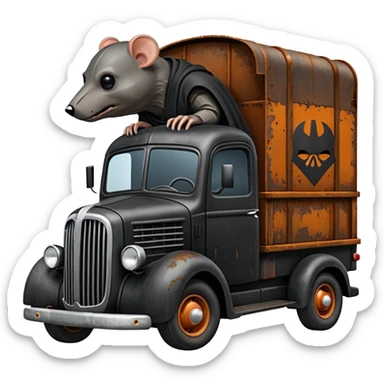 Darth Vader’s Very large rat infested 1936 mover’s moving truck sticker