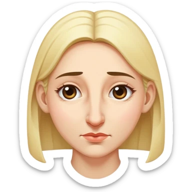 woman bowing on a giant nose sticker