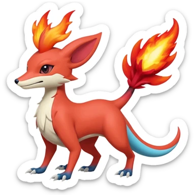 Salandit-Salamence-Braixen-fusion sticker