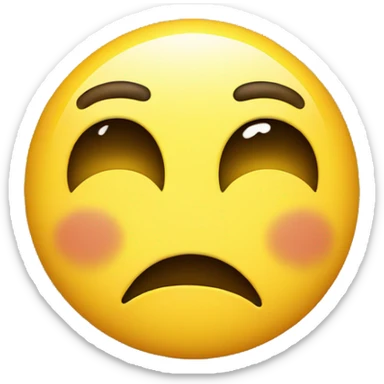 Do yellow circle face with begging eyes and frown sticker