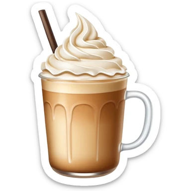 iced latte with a bow on top sticker