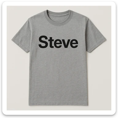 a shirt with the name 'Steve' on it sticker