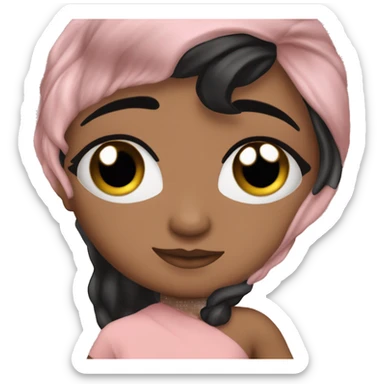 soy una chica muy guapa can la piel un poquito morena soy una chica me gusta  mucho el color negro i muy atrac tiba  con el cabello largo iliso sticker