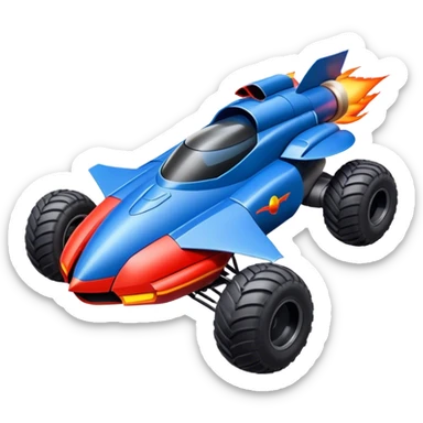 ATV QUAD batmobile in rocket ship boom rocket at take-off in fire france ! sticker