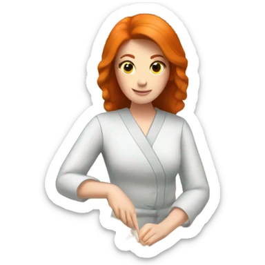 Ginger woman shushi sticker