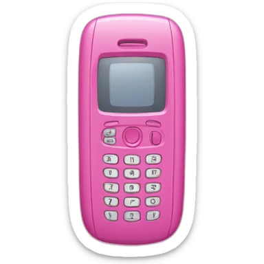 Pink closed flip-phone sticker