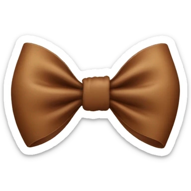 Brown bow sticker