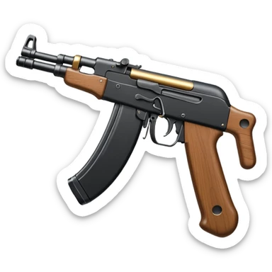 Realistic akm 47 ينظر جهة اليسار و مكتمل من جميع النواحي sticker