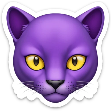 Purple Panther face turned to the slight right sticker