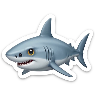 Hágame un tiburón que tenga tres ojos sticker